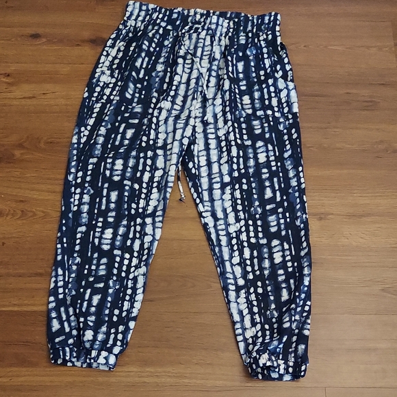 Beach Loungewear Pants With Drawstring and Pockets - Picture 1 of 6